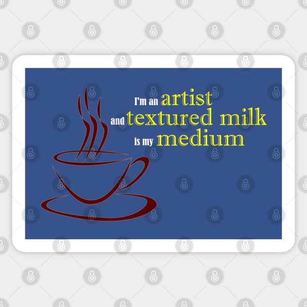 Barista Textured Milk Artist Sticker by Mindseye222